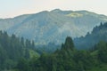 Mountain aerial morning landscape