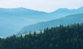 Mountain aerial morning landscape