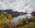 Mountain alpine autumn lake Achensee, Alps, Tirol, Austria