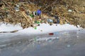 Plastic garbage lake
