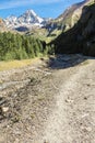 Mountain in the Alps in summer