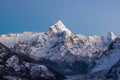 Mountain Ama Dablam summit on the Everest Base.