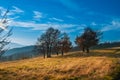 The mountain autumn landscape in Beskidy Royalty Free Stock Photo