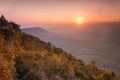 The mountain autumn landscape with colorful forest Royalty Free Stock Photo