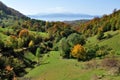 Mountain autumn landscape with colorful forest