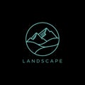 Inspirational vector illustration, mountains logo design