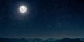 . backgrounds night sky with stars and moon and clouds Royalty Free Stock Photo