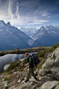 Mountain Backpacking Royalty Free Stock Photo