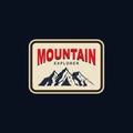 Mountain badge emblem logo template Royalty Free Stock Photo