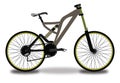 Mountain Bicycle, Color Illustration Royalty Free Stock Photo