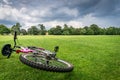 Mountain Bike Activity in Field Royalty Free Stock Photo