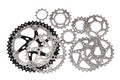 Mountain bike chain rings Royalty Free Stock Photo