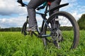 Mountain bike in countryside