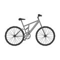 Mountain bike. Cycling downhill from the mountains.Different Bicycle single icon in monochrome style vector symbol stock