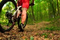 Mountain Bike cyclist riding outdoor Royalty Free Stock Photo