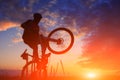 Mountain Bike cyclist riding outdoor Royalty Free Stock Photo