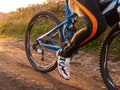 Mountain bike detail outdoors Royalty Free Stock Photo