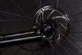 Mountain bike disc brake rotor close-up Royalty Free Stock Photo