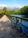 Mountain bike escapade in amazing spanish lake in Asturias