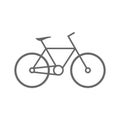 Mountain bike line icon. Cycling and commuting concept. Outdoor activity.