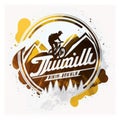 Mountain bike logo template Royalty Free Stock Photo