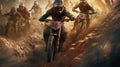 Mountain bike race Royalty Free Stock Photo