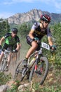 Mountain bike racer Royalty Free Stock Photo