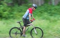 Mountain bike racer Royalty Free Stock Photo