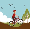 Mountain bike rider sport design