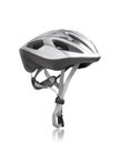 Mountain bike safety helmet isolated on white background Royalty Free Stock Photo