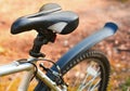 Mountain bike. Seat. Active leisure Royalty Free Stock Photo