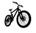 Mountain bike silhouette. MTB bike Royalty Free Stock Photo