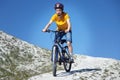 Mountain bike. Sport and healthy life. Extreme sports. Mountain bic Royalty Free Stock Photo