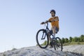 Mountain bike.Sport and healthy life.Extreme sports.Mountain bic Royalty Free Stock Photo