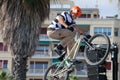 Mountain bike stunts in Genoa Pegli on May 15, 2022