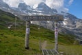 Mountain bike trail at Jochpass over Engelberg on Switzerland Royalty Free Stock Photo