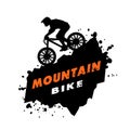Mountain bike trials emblem. Royalty Free Stock Photo