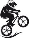 Mountain bike trials emblem vector image Royalty Free Stock Photo