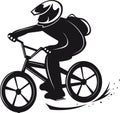 Mountain bike trials emblem vector image