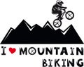 Mountain bike trials emblem vector image Royalty Free Stock Photo