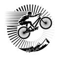 Mountain bike trials. Royalty Free Stock Photo