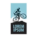 Mountain bike vector logo design template. sports Royalty Free Stock Photo