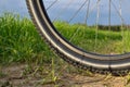 Mountain bike wheel Royalty Free Stock Photo