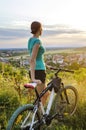 Mountain bike woman Royalty Free Stock Photo