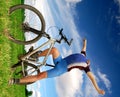 Mountain biker Royalty Free Stock Photo