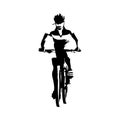 Mountain biker, abstract vector silhouette Royalty Free Stock Photo