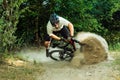 Mountain Biker Falling Royalty Free Stock Photo