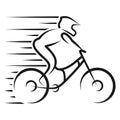 Mountain biker race Logo
