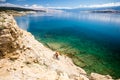 Mountain biker riding on bike in summer seaside Royalty Free Stock Photo