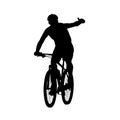 Mountain biker showing thumbs up Royalty Free Stock Photo